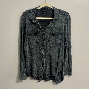 Acid Wash Button Up Shirt